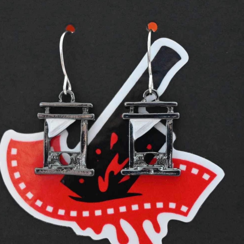 Guillotine earrings. 505 Horror Co. brand new.